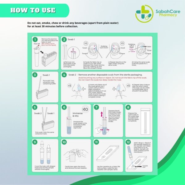 SALIXIUM COVID-19 RAPID ANTIGEN TEST KIT (SALIVA/NASAL SWAB) 1'S - Image 2