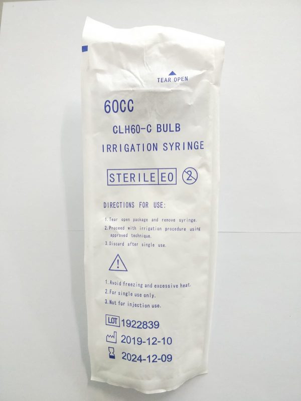 HOSPITECH STERILE BULB IRRIGATION SYRINGE 60CC - GREEN/BLUE  (UNIT) - Image 2