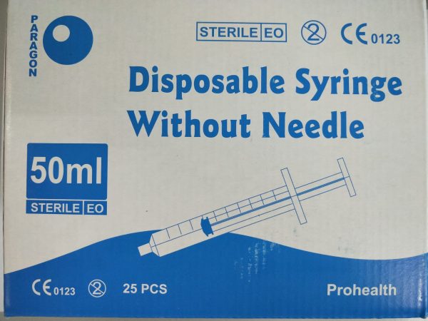PROHEALTH DISPOSABLE SYRINGE 50ML LUER LOCK (25'S/BOX) PARAGON - Image 2