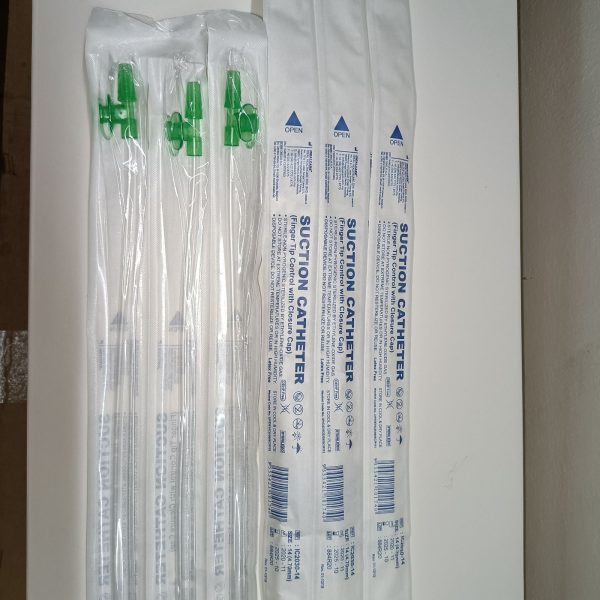 IDEALCARE SUCTION CATHETER WITH FINGERTIP CONTROL 8/10/12/14/16FG 1'S - Image 3
