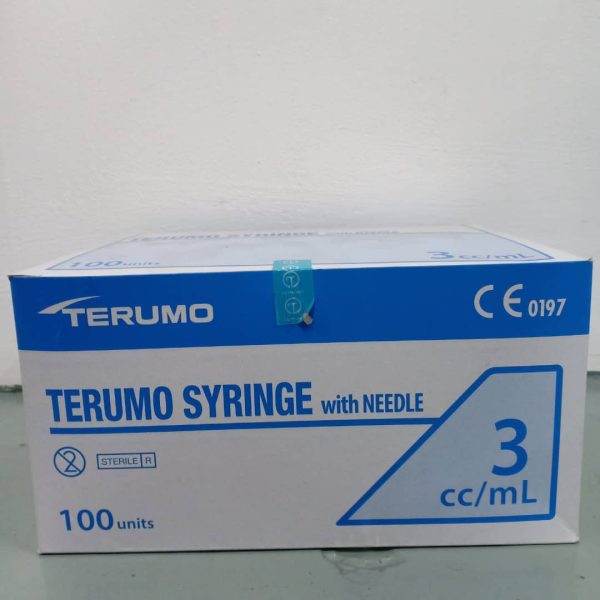 TERUMO DISPOSABLE SYRINGE 3ML WITH NEEDLES 21G X 1 1/2" (100'S/BOX)