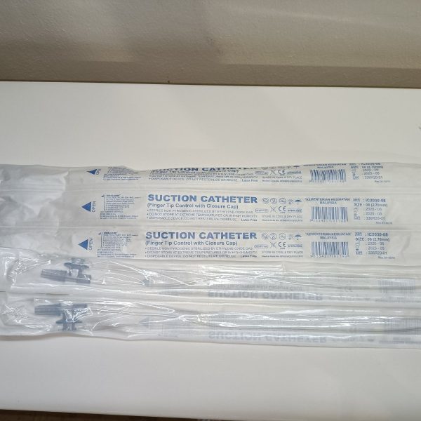 IDEALCARE SUCTION CATHETER WITH FINGERTIP CONTROL 8/10/12/14/16FG 1'S - Image 5