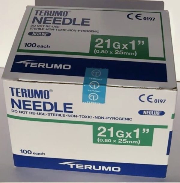 TERUMO NEOLUS NEEDLE 19G, 20G, 21G, 23G (100'S/BOX) - Image 3