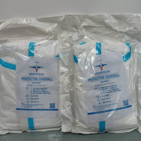 HOSPITECH PROTECTIVE COVERALL WITHOUT BOOT COVER (SIZE: XL/XXL) 1PC/PKT