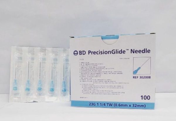 BD PRECISIONGLIDE NEEDLE 23G X 1 1/4" (100'S/BOX) BLUE