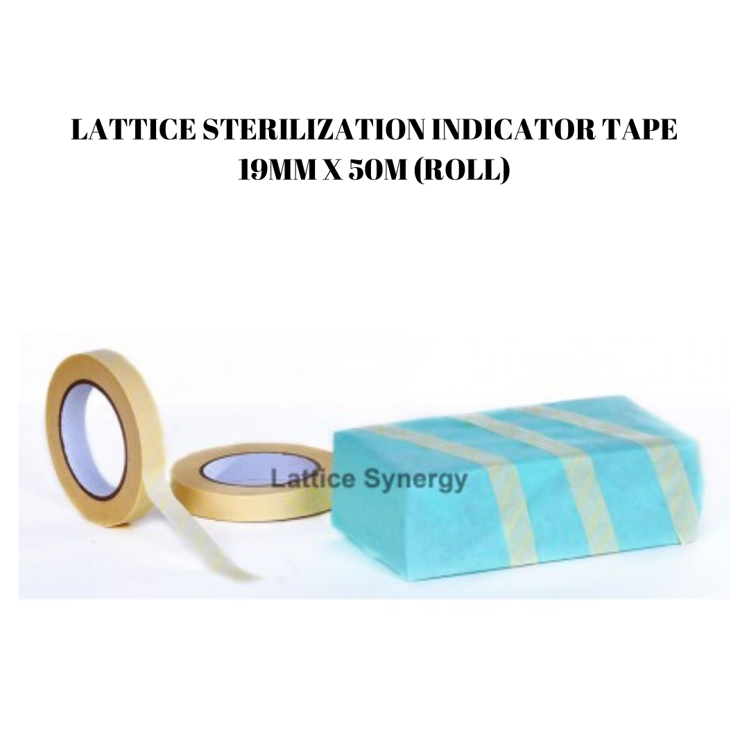 LATTICE STERILIZATION INDICATOR TAPE 19MM X 50M (ROLL)