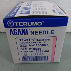 TERUMO AGANI NEEDLE 18G, 21G, 22G, 23G, 25G, 27G ,30G (100’S/BOX)