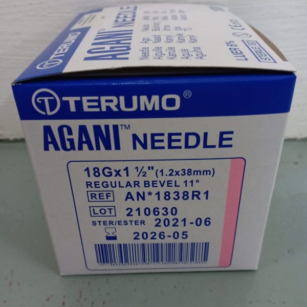 TERUMO AGANI NEEDLE 18G, 21G, 22G, 23G, 25G, 27G ,30G (100’S/BOX)