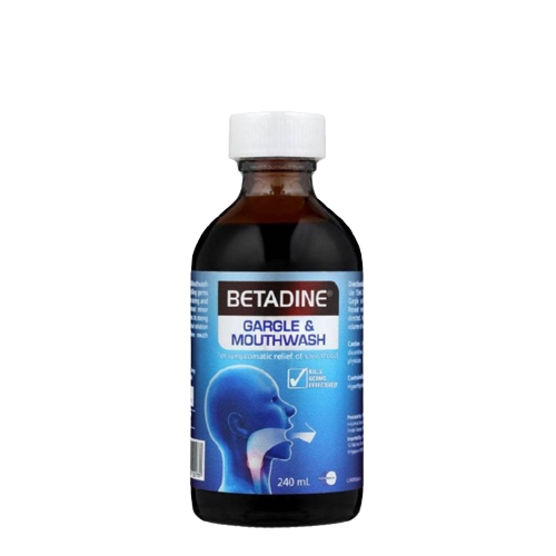 MUNDIPHARMA BETADINE GARGLE & MOUTH WASH 240ML (POVIDONE IODINE PVP)