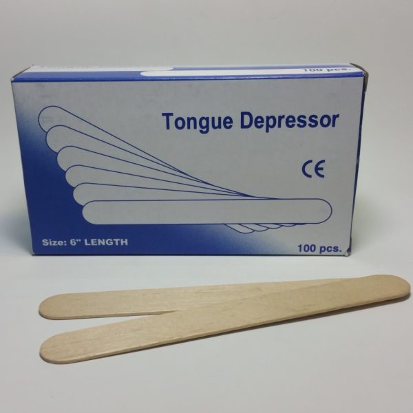 XECA WOODEN TONGUE DEPRESSOR 6" 100'S