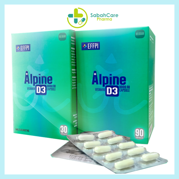 FIRSTLINE EFFPI ALPINE VITAMIN D3 1000 IU CAPSULE 90'S/30'S (CHOLECALCIFEROL)