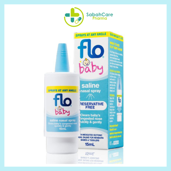 FLO BABY SALINE NASAL SPRAY 15ML (MDA REG: GA9950463216)