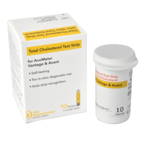 AVOMETER AVANT CHOLESTEROL TEST STRIPS 10'S/BOX