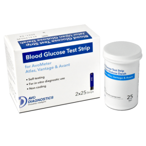 AVOMETER AVANT GLUCOSE TEST STRIPS (2 X 25'S/BOX)