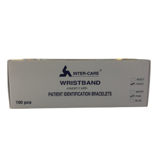 Alternative view of INTER-CARE ID WRISTBAND INSERT CARD (ADULT-WHITE, CHILDREN-BLUE, INFANT-PINK) 100'S/BOX