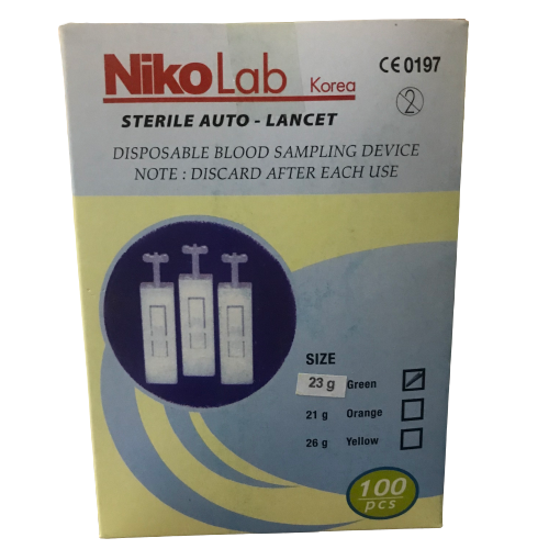 INTER-CARE AUTO SAFETY LANCET 23G STERILE (GREEN) (100'S/BOX)