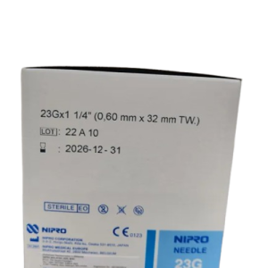 NIPRO NEEDLE 23G X 1 1/4" (BLUE) 100'S/BOX