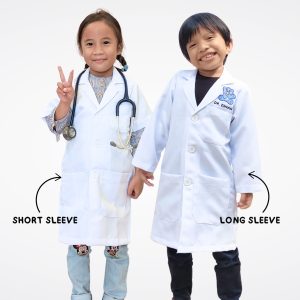 CHILDREN WHITE LAB COAT: SIZE: M