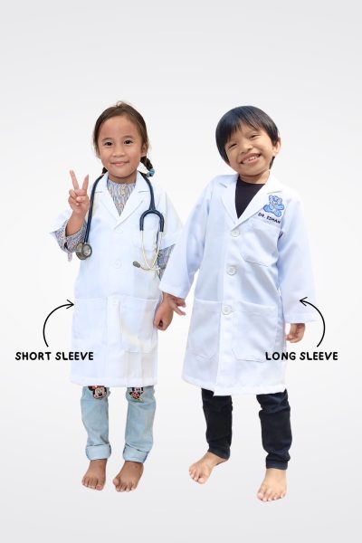 CHILDREN WHITE LAB COAT: SIZE: M