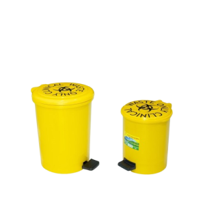 PEDAL OPERATED CLINICAL WASTE BIN (YELLOW) 22L
