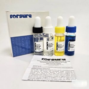 FORSURE ABO BLOOD TYPING SET (ANTI-A, ANTI-B, ANTI-AB, ANTI-D) 10ML X 4VIALS / SET