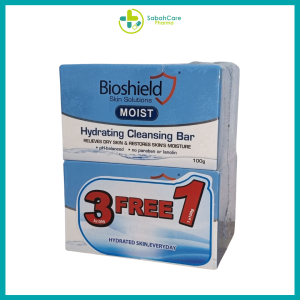 BIOSHIELD MOIST HYDRATING CLEANSING BAR 4 X 100G (BUY 3 FREE 1)