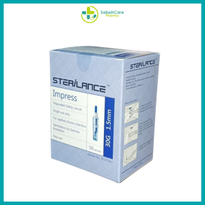STERILANCE IMPRESS SAFETY LANCET 30G X 1.5MM 50'S