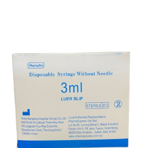 PHARMAPRO DISPOSABLE SYRINGE LUER SLIP/LUER LOCK WITHOUT NEEDLE 100'S