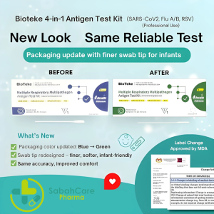 Alternative view of BIOTEKE MULTIPLE RESPIRATORY MULTIPATHOGEN ANTIGEN TEST KIT 4-IN-1 (SARS-COV/INFLUENZA/RSV) 1'S