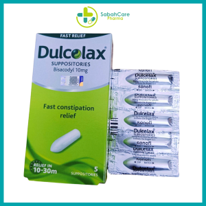 SANOFI DULCOLAX 10MG SUPPOSITORIES FOR ADULT 5'S (BISACODYL)