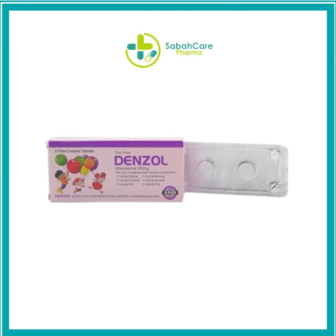 DENZOL 200MG FILM COATED TABLETS 2'S (ALBENDAZOLE)