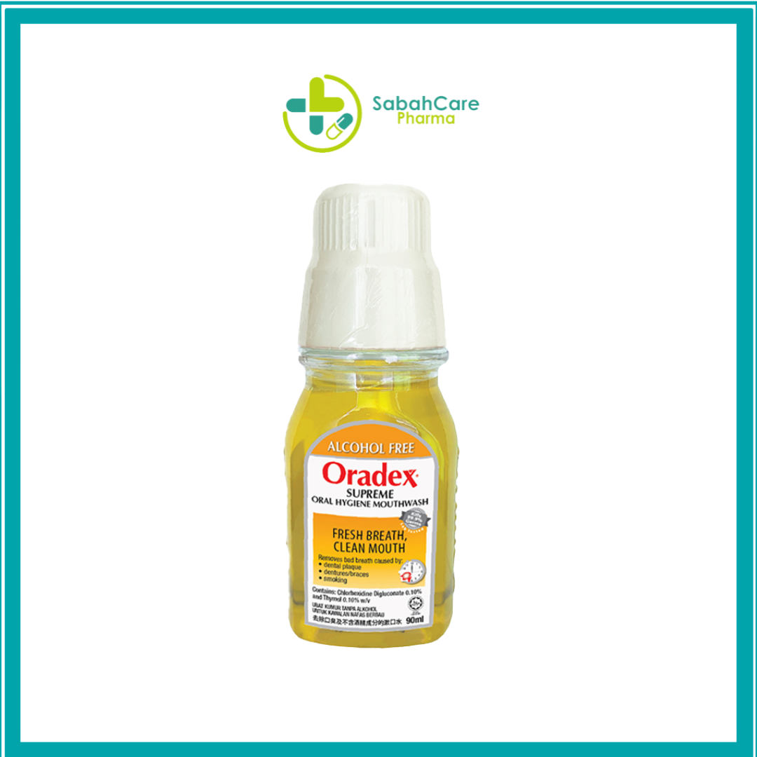 EUCOGEN ORADEX SUPREME ORAL HYGIENE MOUTHWASH 90ML (CHLORHEXIDINE 0.10%/THYMOL 0.10%)