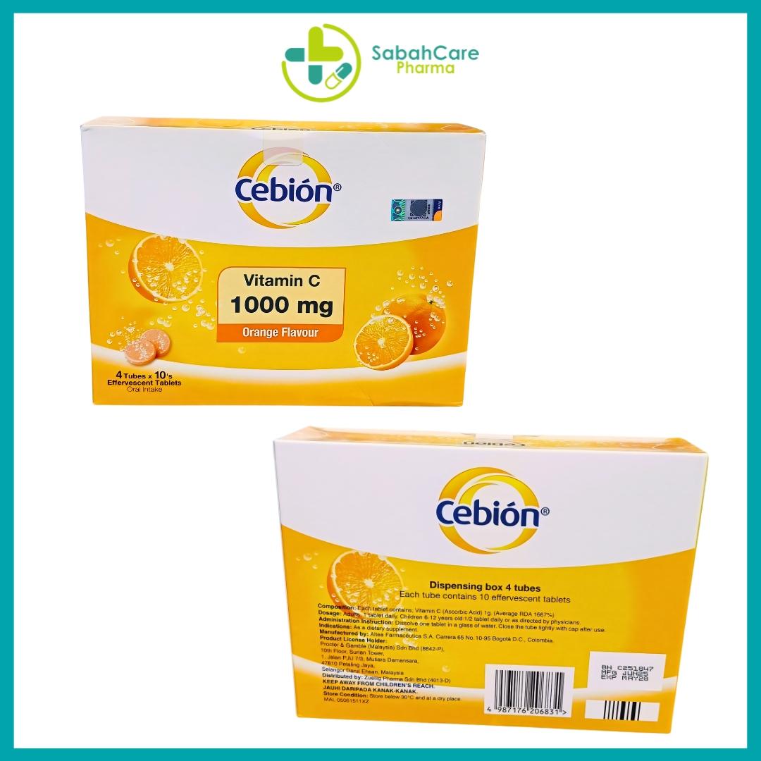 CEBION VITAMIN C 1000MG EFFERVESCENT TABLET 10'S X 4