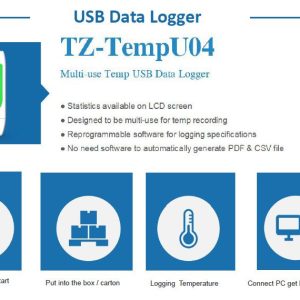 Alternative view of TZONE TEMPU DATA LOGGER (MODEL: TZ-TEMPU04) - TEMPERATURE USB DATA LOGGER