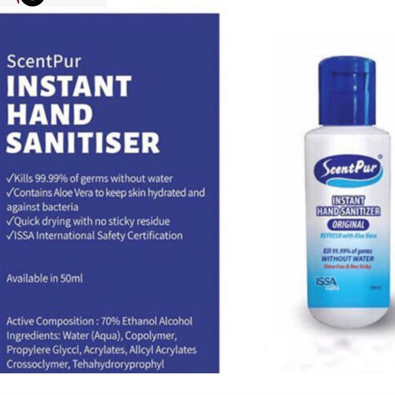 SCENTPUR INSTANT HAND SANITIZER 50ML