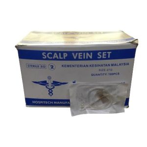 Alternative view of HOSPITECH SCALP VEIN SET BUTTERFLY 21G (GREEN), 23G (BLUE), 25G (ORANGE), 27G (GREY) WITH SLIP FITTING 100'S (VENOFIX)