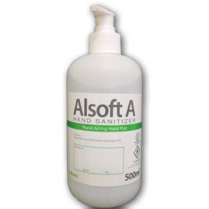 ALSOFT A HAND SANITIZER 500ML - ROUND BOTTLE (ETHANOL 83%, CHLORHEXIDINE 0.2%)