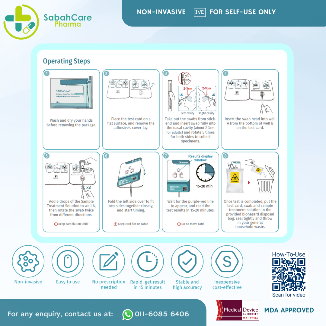 *LEPU SARS-COV-2 ANTIGEN RAPID TEST KIT (NASAL SWAB) 1'S - Image 2