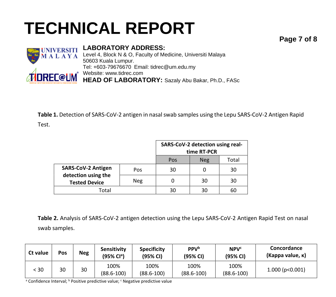 *LEPU SARS-COV-2 ANTIGEN RAPID TEST KIT (NASAL SWAB) 1'S - Image 3