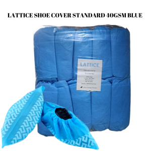 LATTICE SHOE COVER STANDARD 40GSM BLUE (100PCS/BAG)