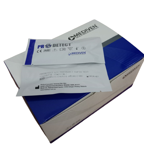 MEDIVEN PRODETECT HCG 25MIU/ML PREGNANCY CASSETTE TEST KIT 40'S - Image 3