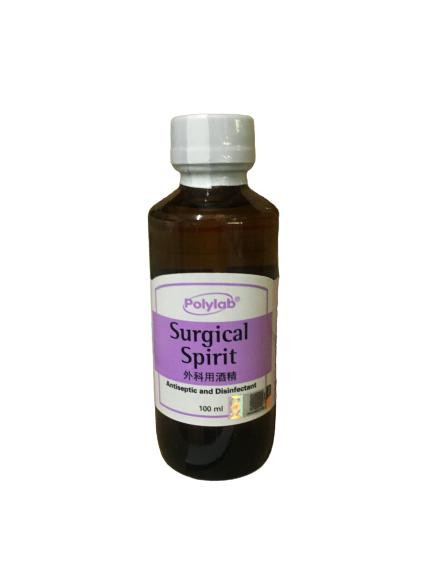 POLYLAB METHYLATED 95% / SURGICAL SPIRIT SOLUTION 100ML (ALCOHOL 70%)