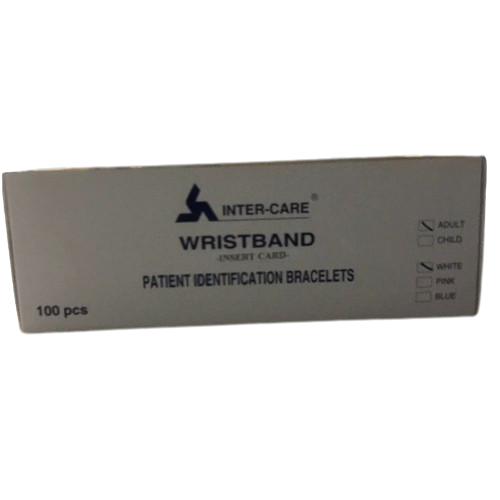 INTER-CARE ID WRISTBAND INSERT CARD (ADULT-WHITE, CHILDREN-BLUE, INFANT-PINK) 100'S/BOX - Image 3