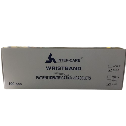 INTER-CARE ID WRISTBAND INSERT CARD (ADULT-WHITE, CHILDREN-BLUE, INFANT-PINK) 100'S/BOX