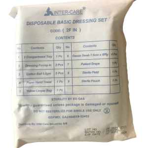 INTER-CARE DISPOSABLE STERILE DRESSING SET - 2 FORCEP (1'S)