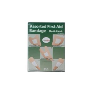 PROMED ASSORTED ELASTIC FABRIC PLASTER 20'S (5 SIZE)