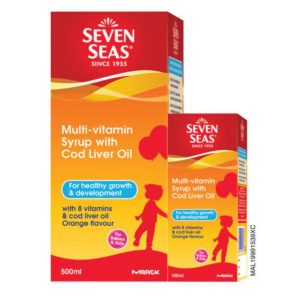 P&G SEVENSEAS MULTI-VITAMIN SYRUP WITH COD LIVER OIL 500ML+100ML (ORANGE)