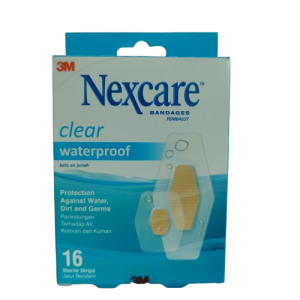 3M NEXCARE CLEAR WATERPROOF BANDAGE 16'S (MDA : GA39062571018)