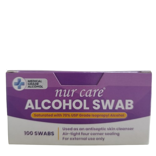 NURCARE ALCOHOL SWAB 100S