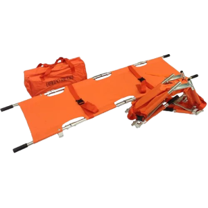 FOUR FOLD STRETCHER WITH 2 STRAP IN CARRYING BAG